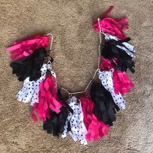 Pink, Black, & White Tassel Decorations